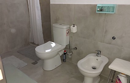 Badezimmer mit Dusche und Bidet